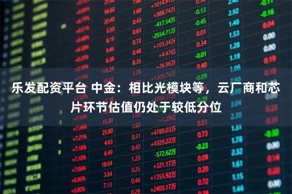 乐发配资平台 中金：相比光模块等，云厂商和芯片环节估值仍处于较低分位